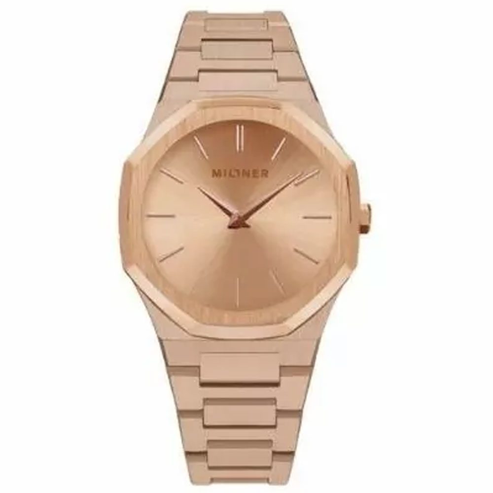 Millner dames Horloge Oxford S Roze - goudkleurig - Spaanse merk polshorloge