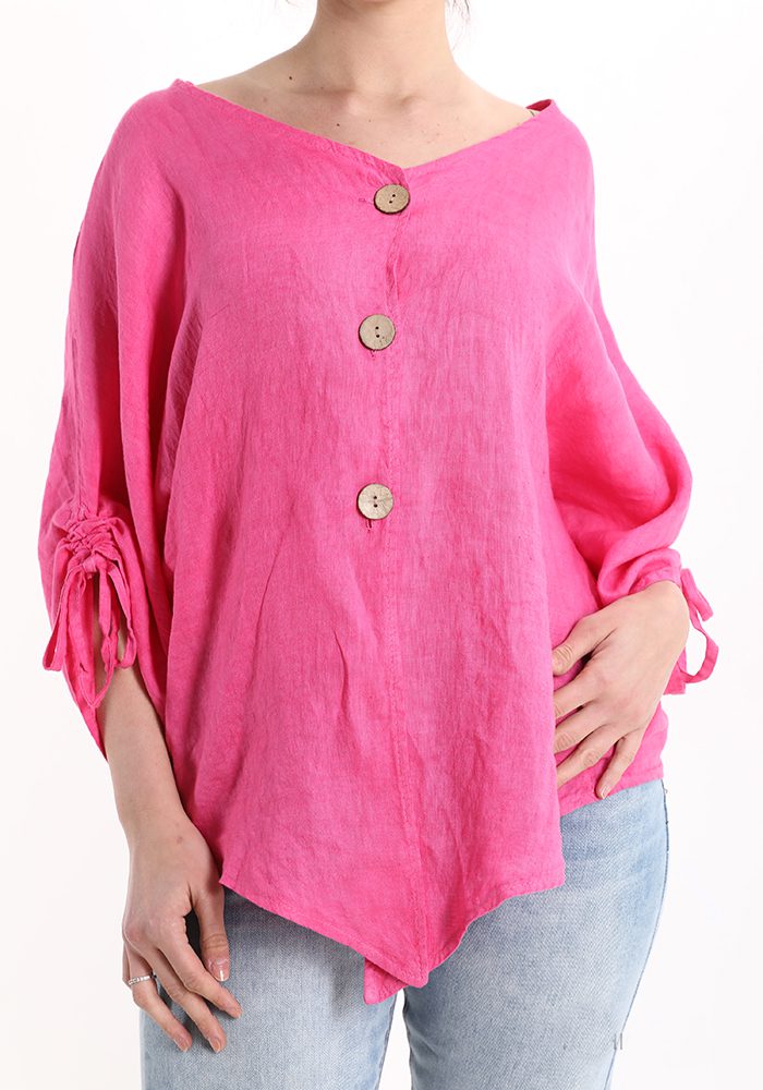 blouse/vest knoppen en verstelbare mouwen ROOS kleur, 42 |
