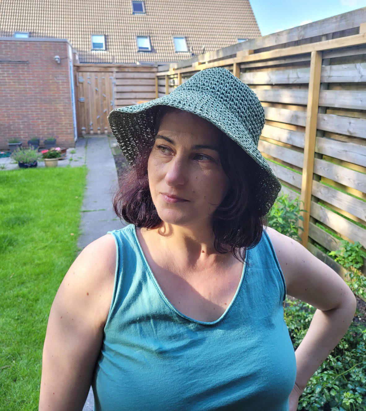 Achternaam Op de kop van relais Zomer rieten hoed voor dames met periferie, zon hoed in Groen kleur |  Felices.nl