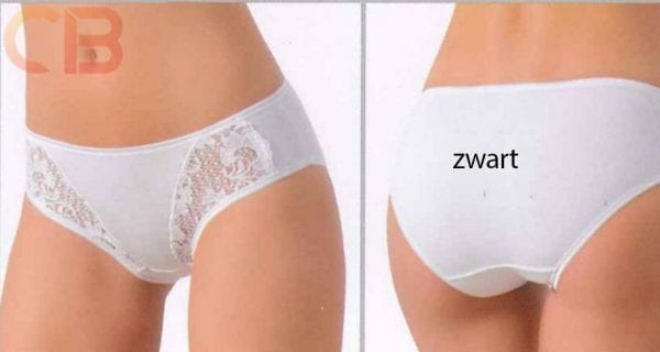 DRIE stuks Italiaanse katoenen dames slip in ZWART, puur en kwalitatieve slip Maat M