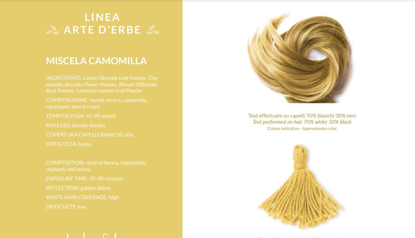 Phitofilos henna verf poeder LICHT BLOND - AS BLOND kleur - Biondo Camomilla 100g