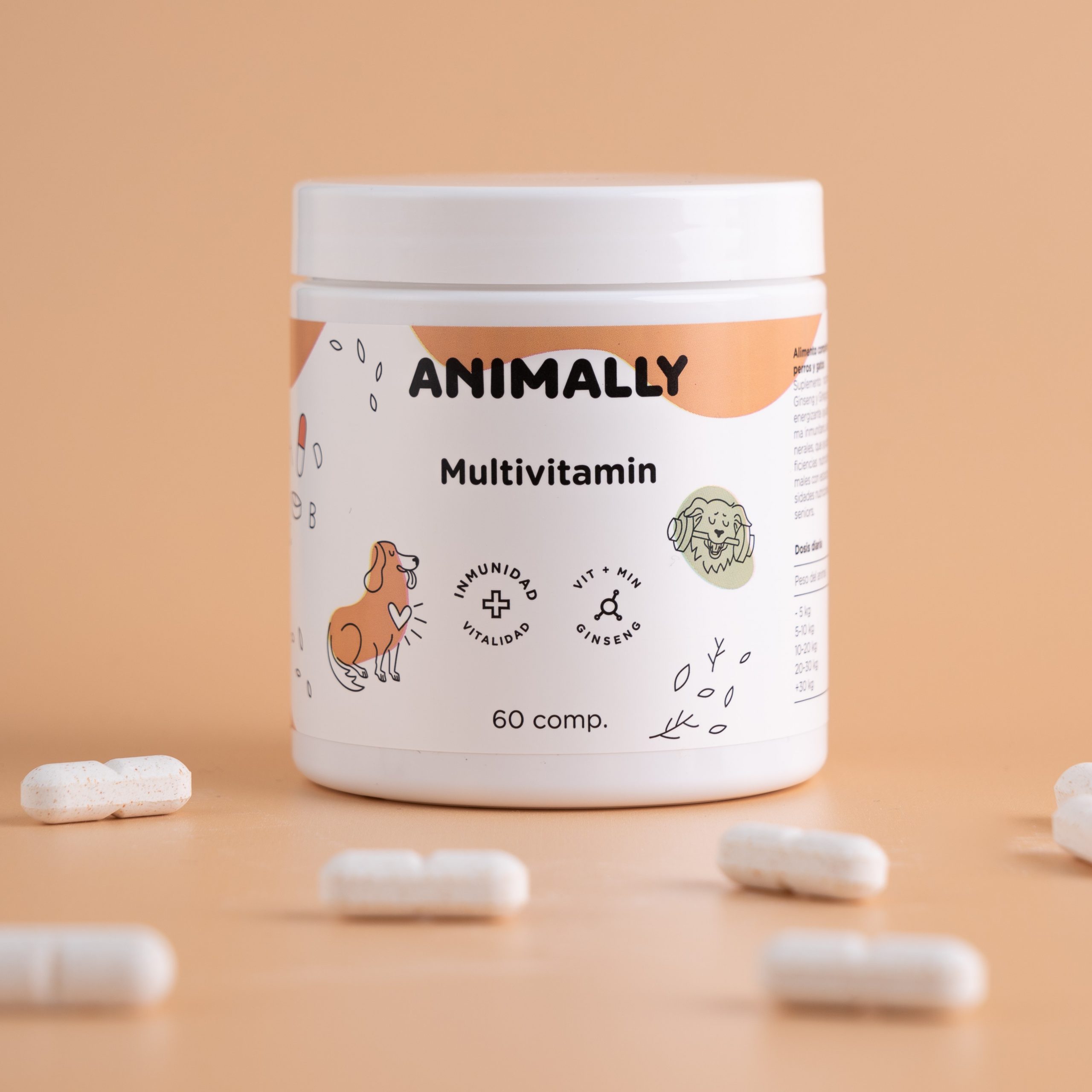 Animally Biologische Dieren supplement - Multivitamine - betere immuniteit - oudere honden en katten 60 tab - Afbeelding 3