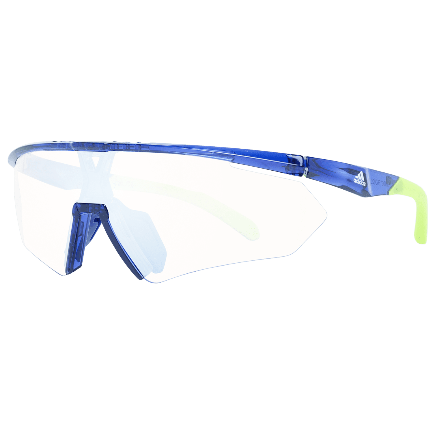 Adidas heren sport zonnebril SP0027 91X 00 - volledige UVA en UVB filter - Blauw/Transparant