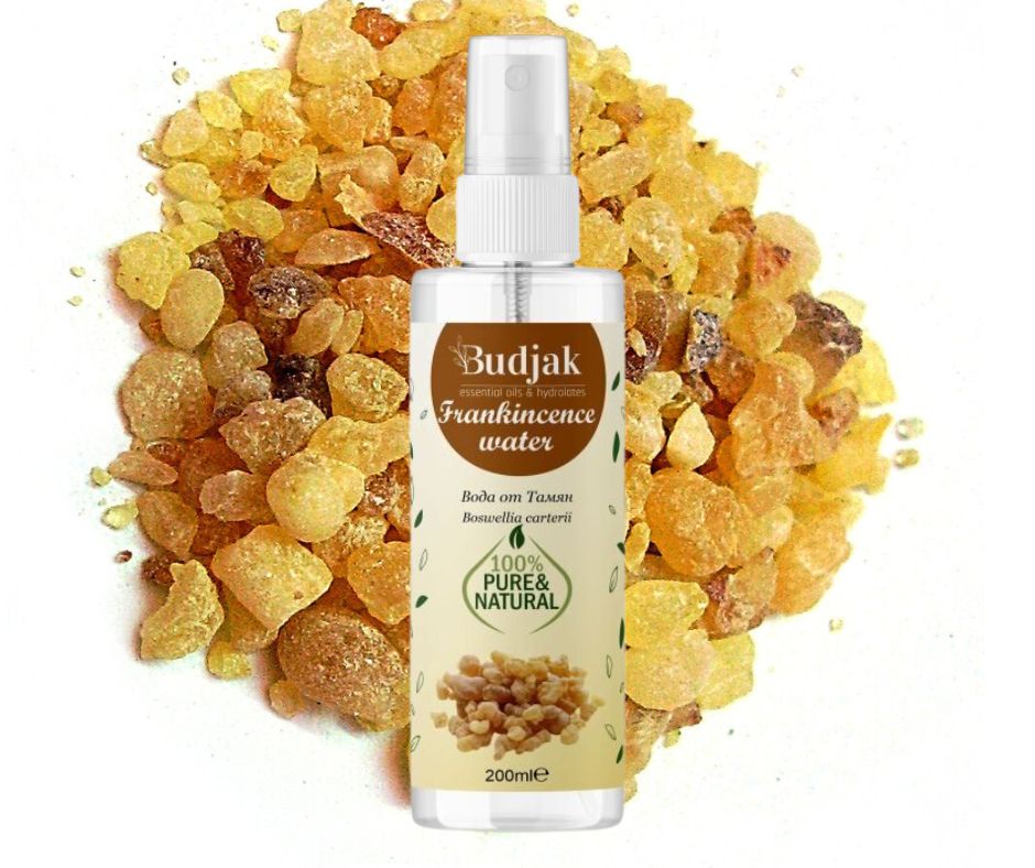 Biologische Wierook (Boswellia carterii) bloemenwater - gevoelige huid - kalmeert en verfrist 200 ml.