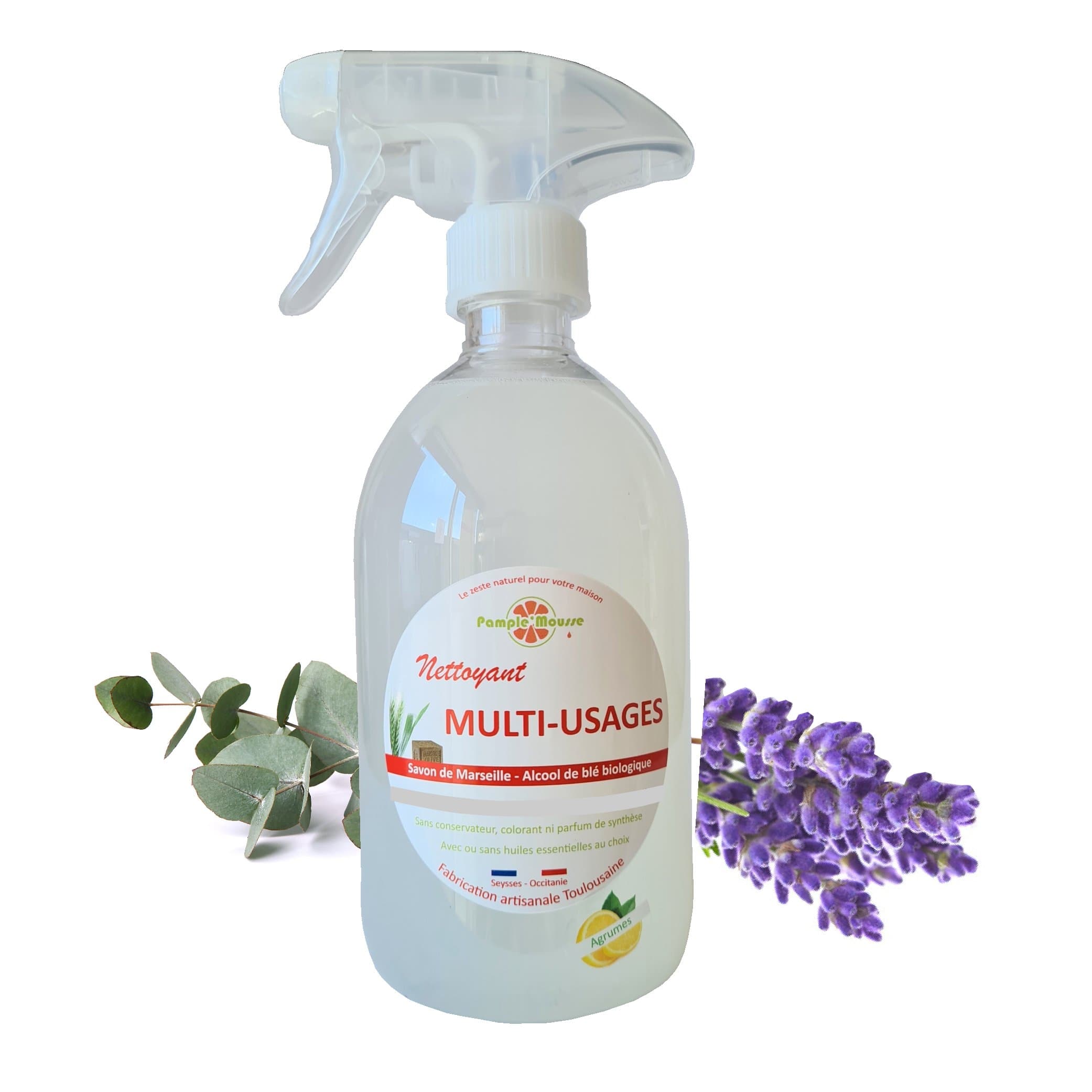 100% Plantaardige Marseille allesreiniger spray LAVENDEL - ontvet - verwijdert geuren - reinigt - Marseille zeep 500ml