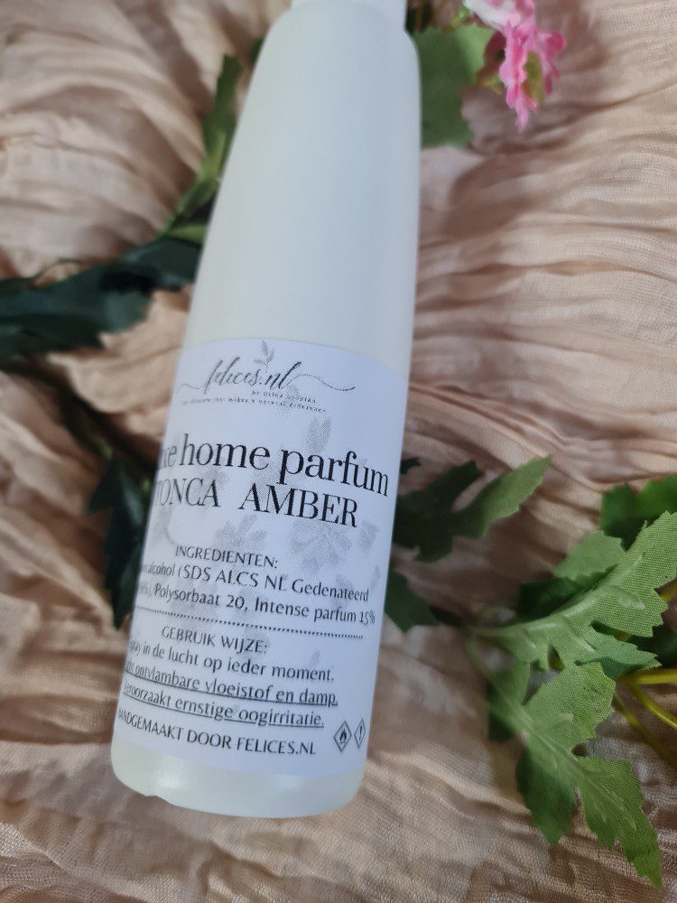 Luxe handgemaakte Interieur parfum spray - kamer spray - sfeer - TONCA AMBER - sensuele en krachtige geur 200ml