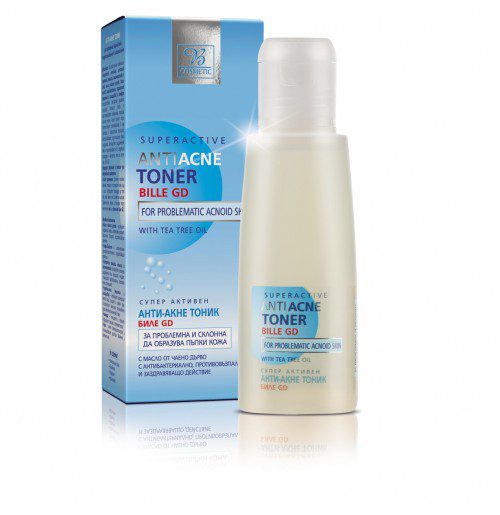 Kruiden Anti-acne gezicht tonic - kamille, citroenmelisse, duizendblad, hydroxyzuren 100ml