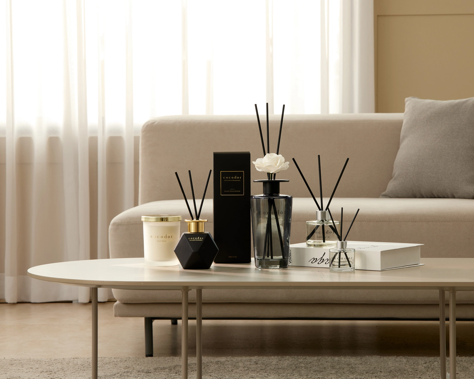 Heerlijk geur diffuser met rietstokken – APRIL BREEZE huisparfum - poeder - bloemen en fruit 500ml