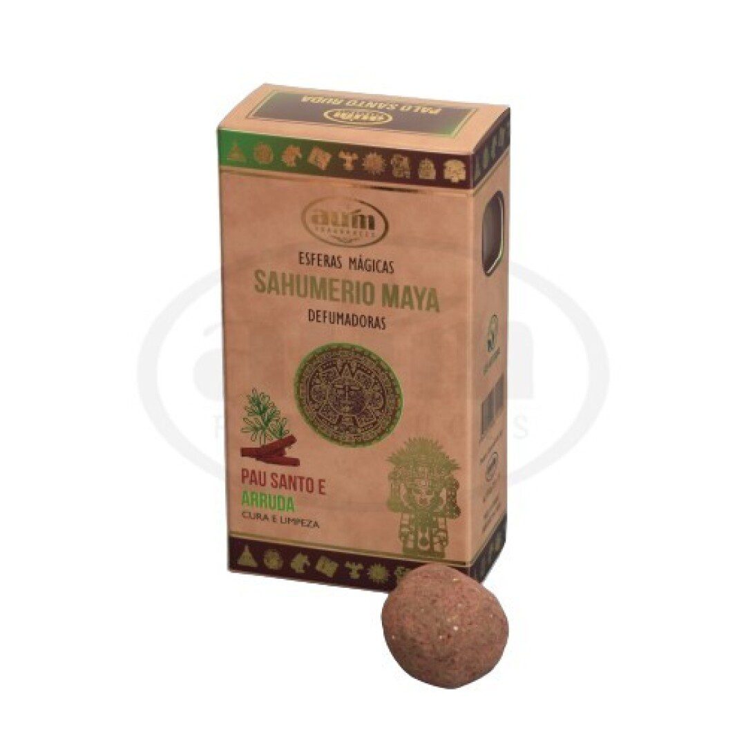 Handgemaakte wierook bolletjes met PALO SANTO EN RUDA - Genezing en Bescherming - 8 bolletjes