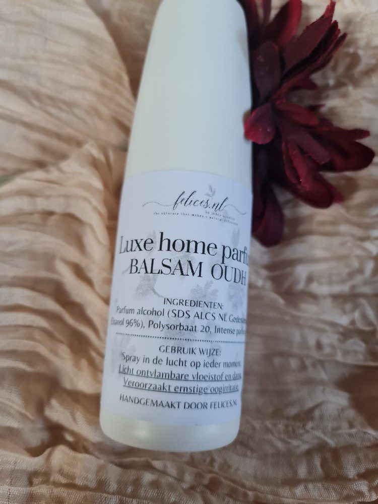 Luxe handgemaakte Interieur parfum spray - kamer spray - sfeer - BALSEM OUDH - luxe geur met karakter 200ml