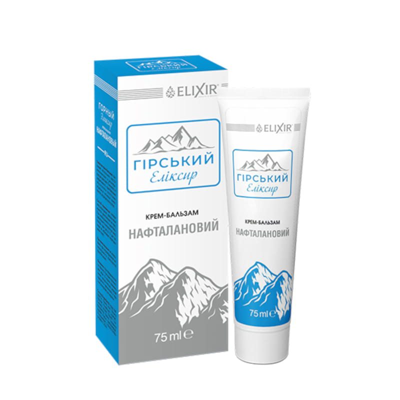 Natuurlijke Crème-balsem - "Bergelixer" met koolteer olie - droge en jokende huid 75 ml