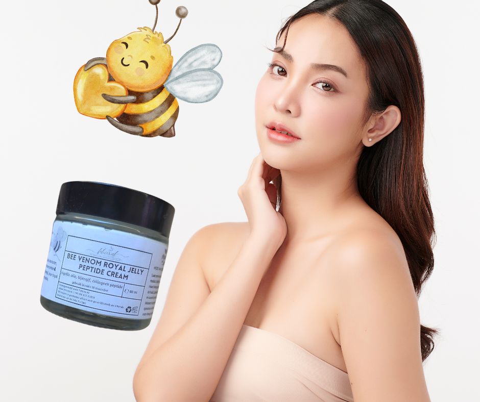 Handgemaakte anti-age creme met Bijengif en Koninginnengelei - collageen peptide - nigella olie 60ml