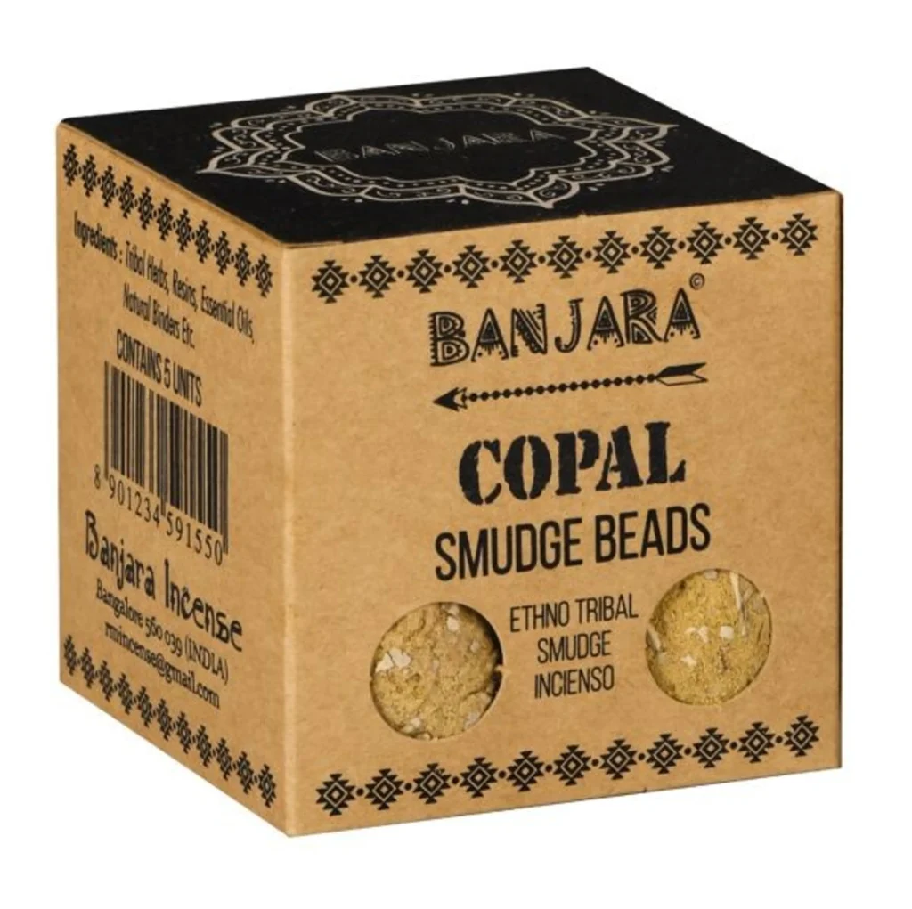 2st x Natuurlijke wierook balletjes - Banjara Smudge Beads - Copal 2x5 balletjes