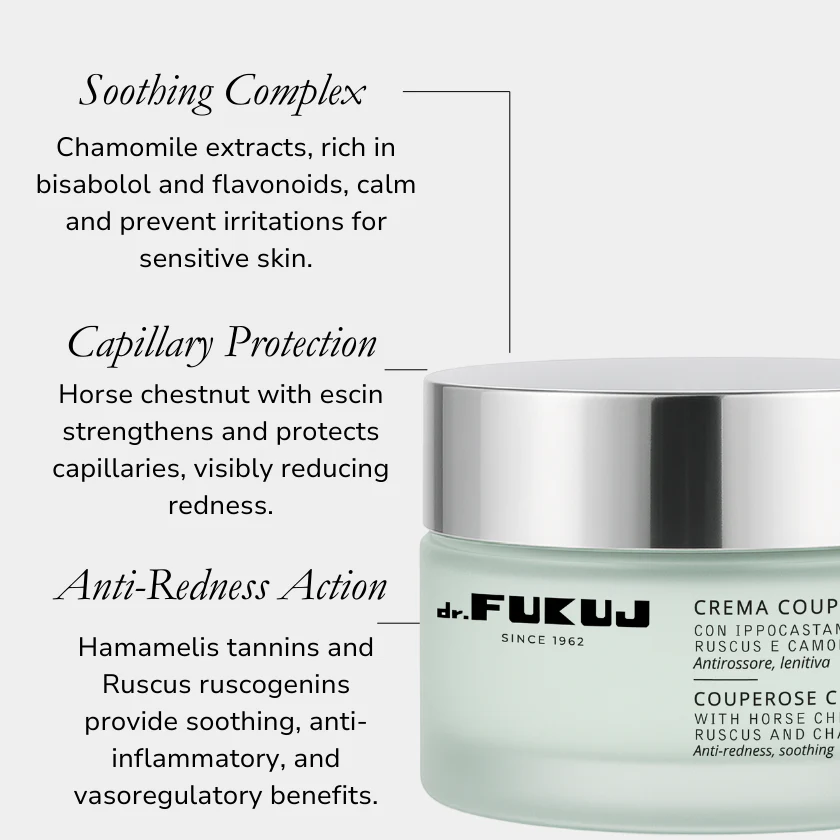 Couperose gezicht creme - werkt tegen rode vlekken en kalmeert de huid 50ml