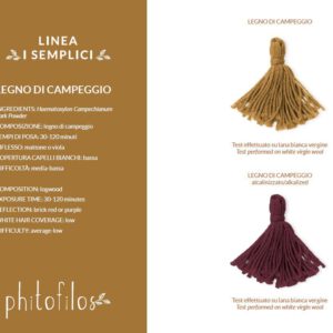 Gecertificeerde en biologische henna poeder, concealer BLOED HOUT (Legno di Campeggio )  Koper tot Paars 100ml