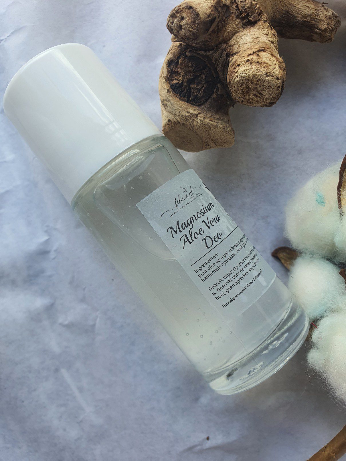Natuurlijke Magnesium en Aloe Vera deodorant roll on - FRESH geur - meest gevoelige huid - doeltreffend 50ml
