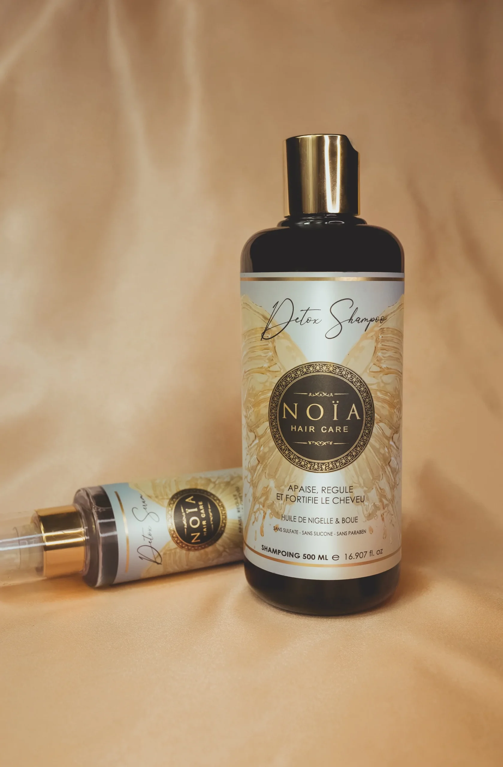 Noïa Luxe Professionele DETOX shampoo - Zwarte komijnolie - Modder - vet haar 500ml - Afbeelding 2