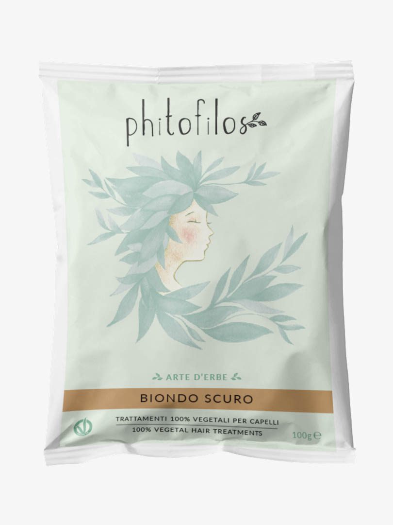 Phitofilos biologische haar henna verf poeder - DONKER BLOND kleur - Biondo scuro 100g - Afbeelding 3