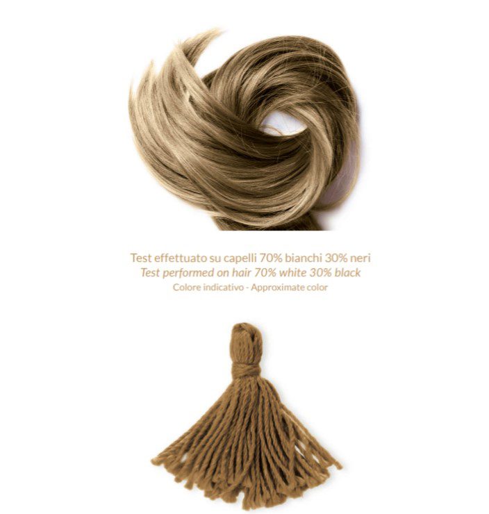 Phitofilos biologische haar henna verf poeder, DONKER BLOND (Biondo Scuro) kleur, 100g