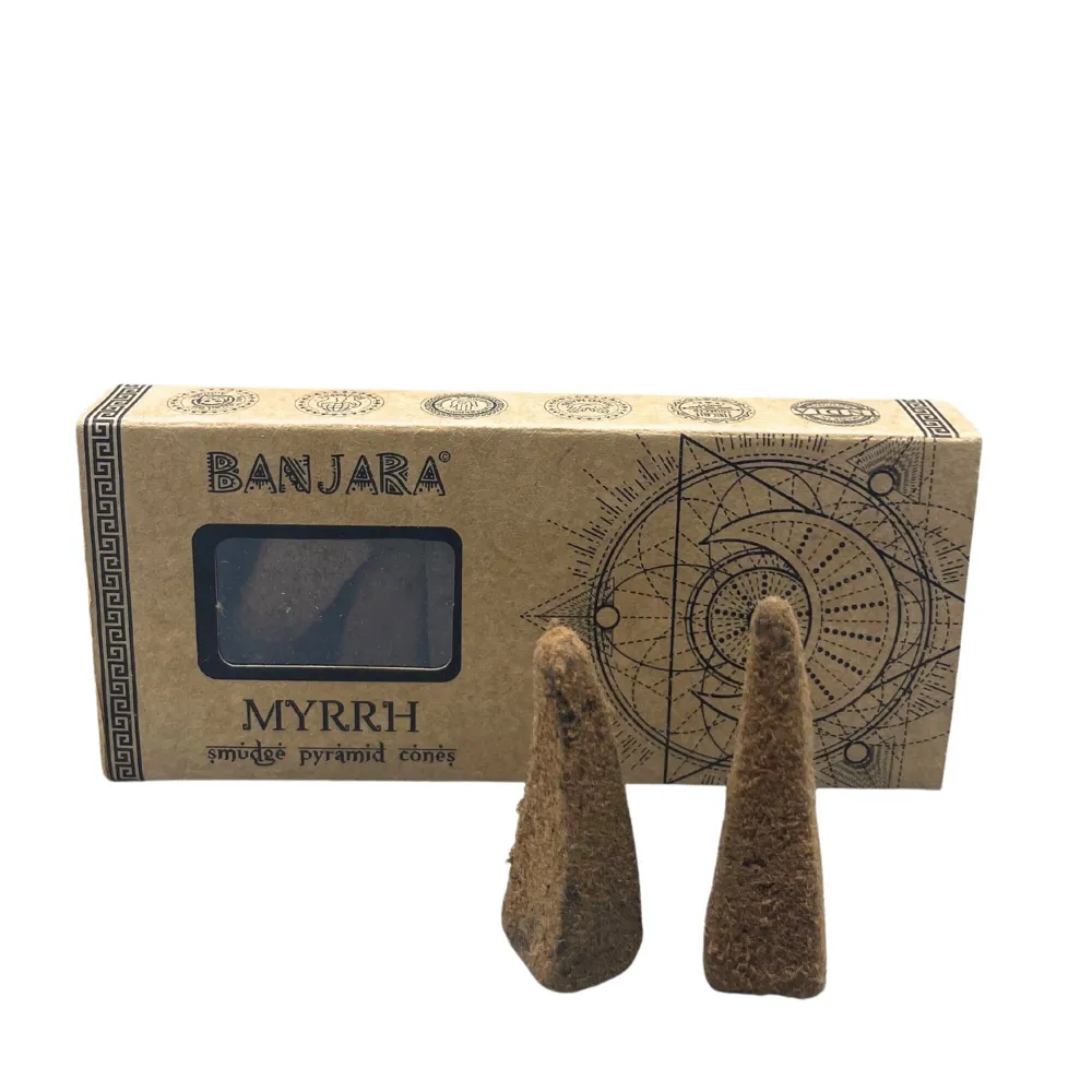 2st x Natuurlijke wierook cones - Smudge Pyramid - Mirre 2x10st - Afbeelding 2