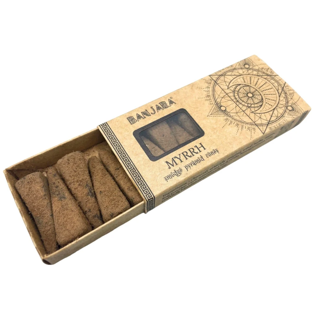 2st x Natuurlijke wierook cones - Smudge Pyramid - Mirre 2x10st