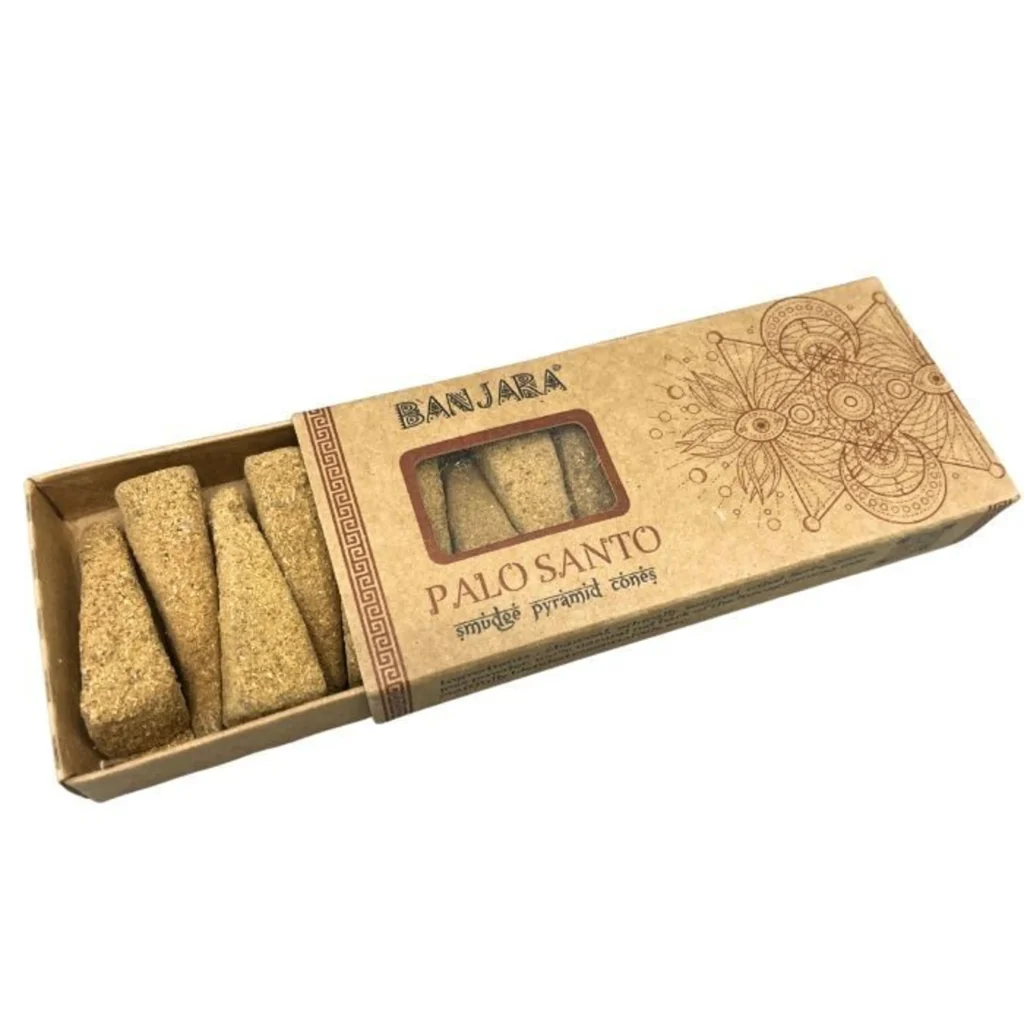 2st x Natuurlijke wierook cones - Smudge Pyramid - Palo Santo 2x10st