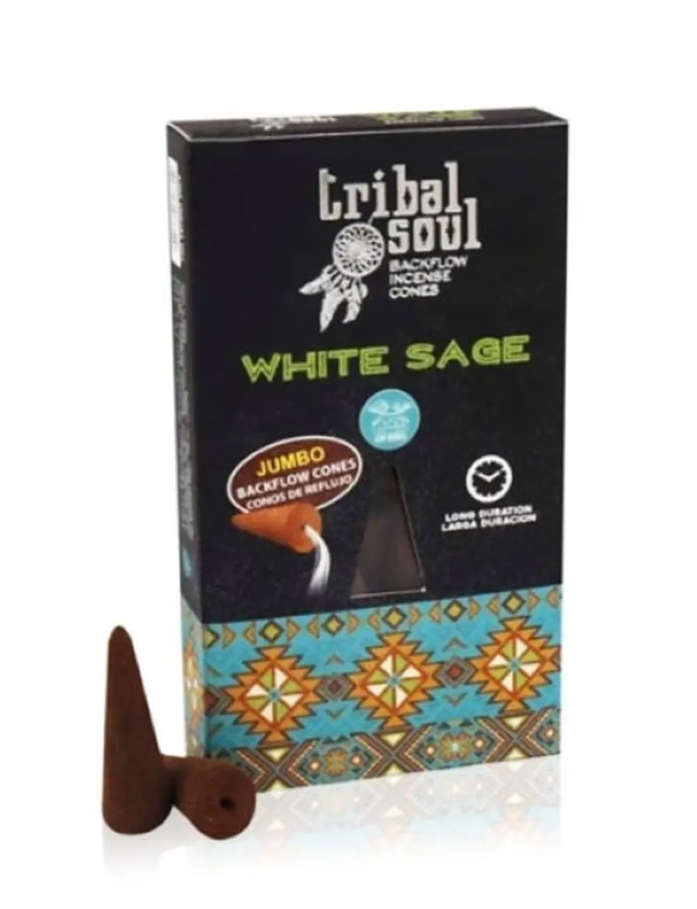 2st x Natuurlijke wierook cones - Tribal Soul Backflow Wierookkegels Hari Darshan - Witte salie 2x10 kegels