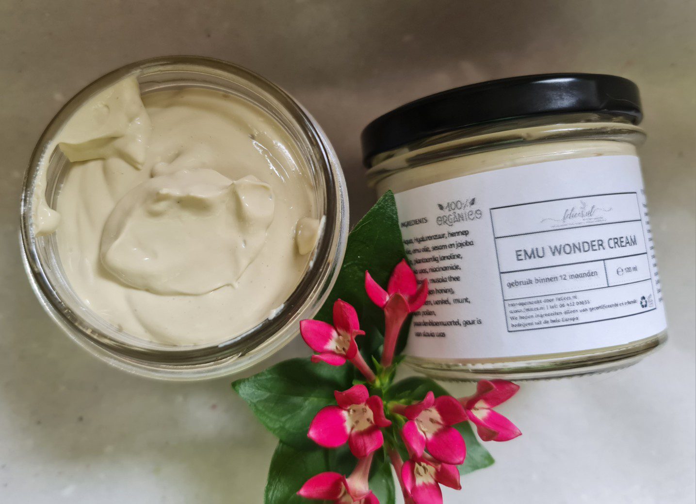 Handgemaakte Emu olie wonder creme - Bulgaarse kruiden - niacinamide - gevoelige en droge huid 120ml