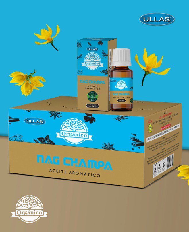 2 stuks Natuurlijke en spirituele geurolie voor huis gebruik - NAG CHAMPA -  mystieke en ontspannende aroma 2x10ml