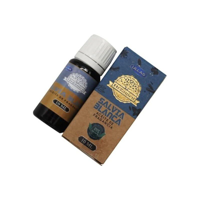 2 stuks Natuurlijke en spirituele geurolie voor huis gebruik - WITTE SALIE - Vermindert stress en angst - zuivert 2x10ml