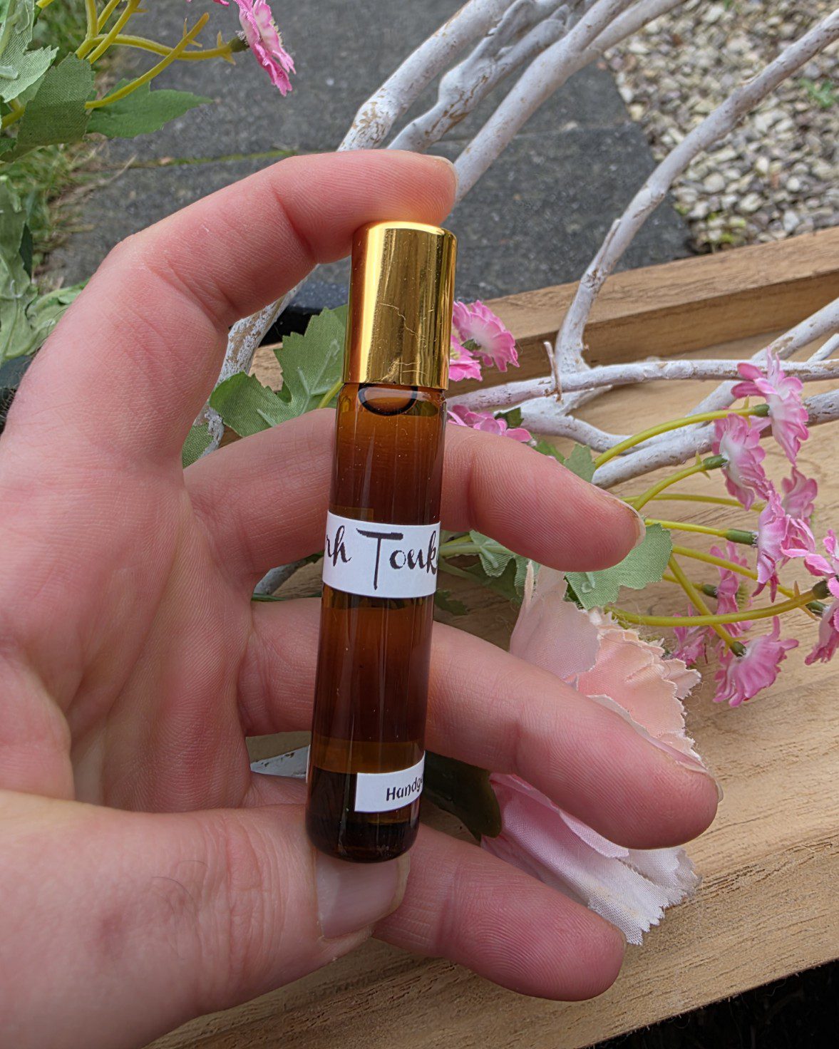 Handgemaakte roll-on parfum olie MYRRH en TONKA - honing - amandel - kamfer- vanille 10ml