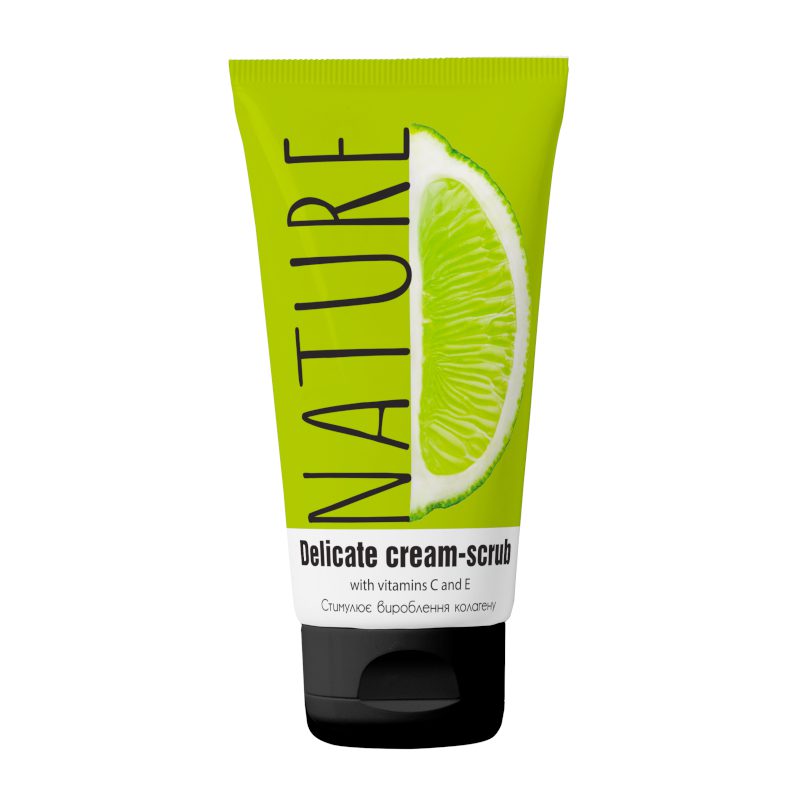 Natuurlijke Gezicht scrub crème met vitamine C en E - verheldert de tint en ontstopt poriën 50 ml