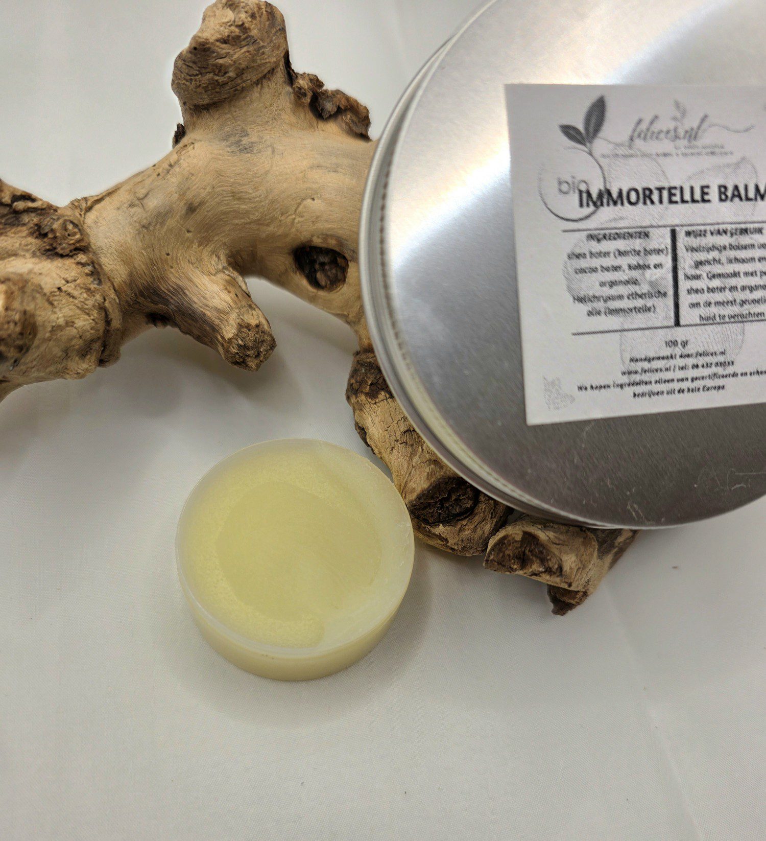 Handgemaakt biologische heren gezicht zalf aftershave balsem met IMMORTELLE - shea boter en lijnzaad 100gr