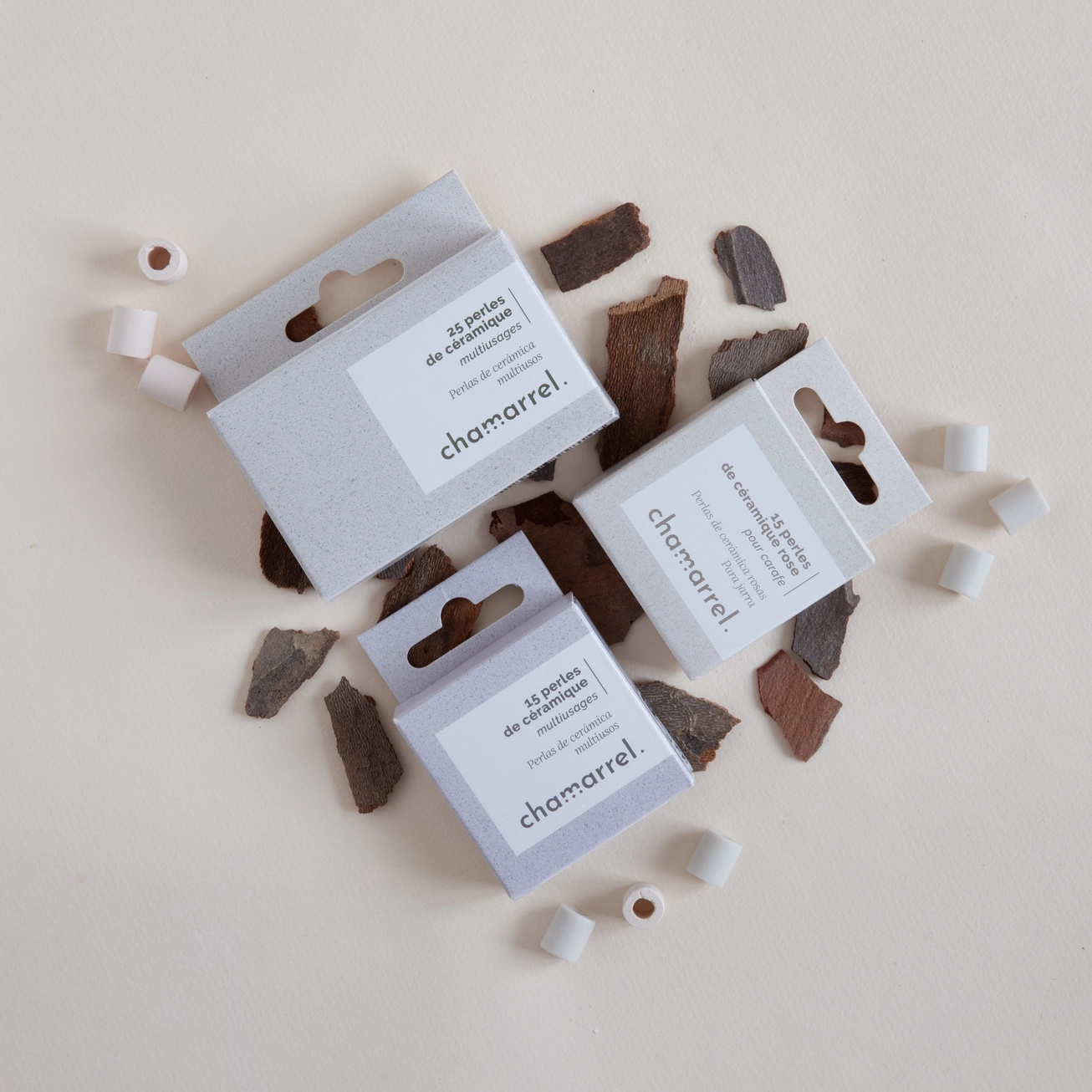 Ecologische multifunctionele keramische kralen - water zuiveren en smaak verbeteren - was zuiveren - filter - 25st Grijs kleur