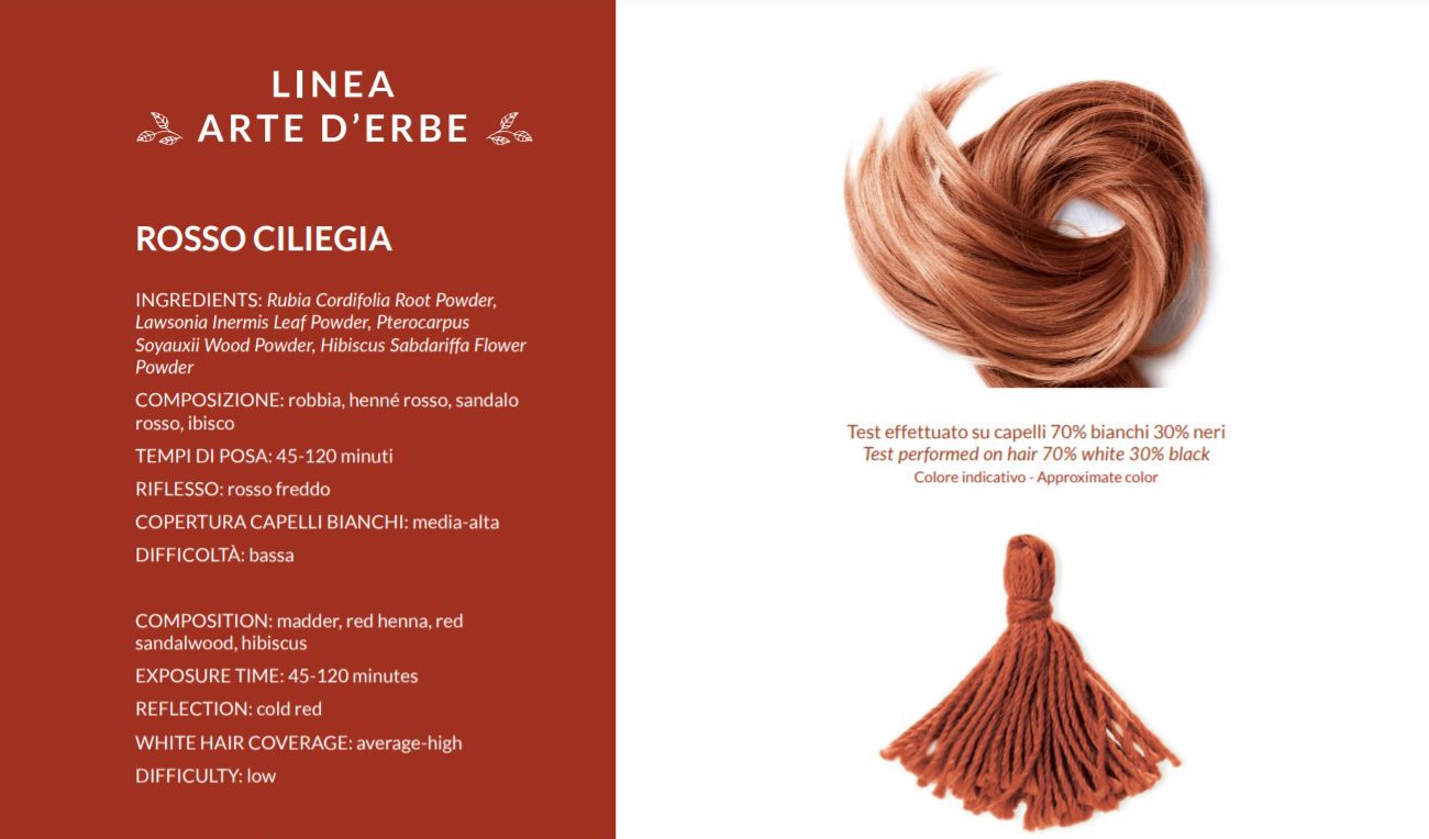 Phitofilos biologische en gecertificeerde henna in KERSENROOD (Rosso Ciliegia) 100g - Afbeelding 4