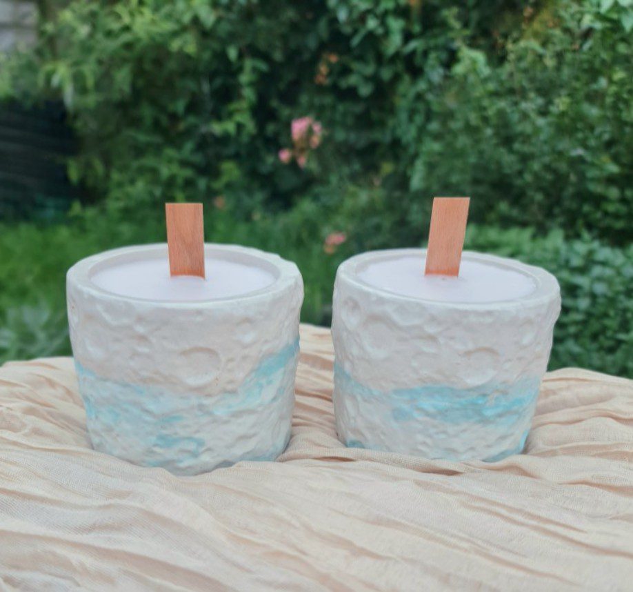 Handgemaakte kaarsen van soja wax - gips bredere pot- oriëntaalse en intense geur - 200gr