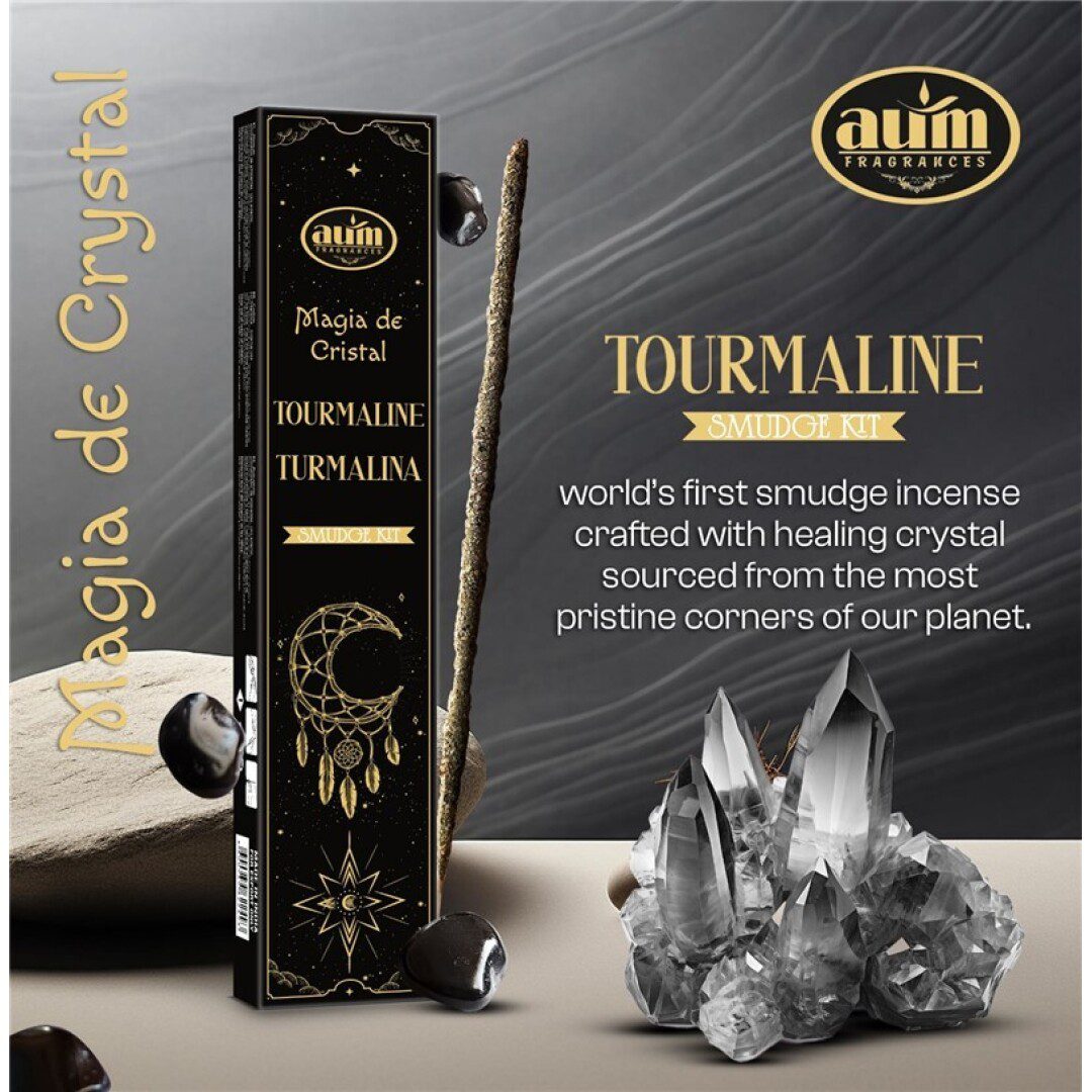 2 pakketen Handgemaakte wierook sticks met TOERMALIJN  edelsteen gratis - energie - aura - kracht 20gr