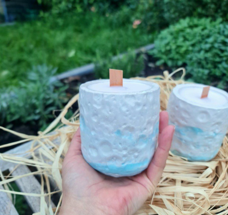 Handgemaakte kaarsen van soja wax - gips langere pot- oriëntaalse en intense geur - 220ml