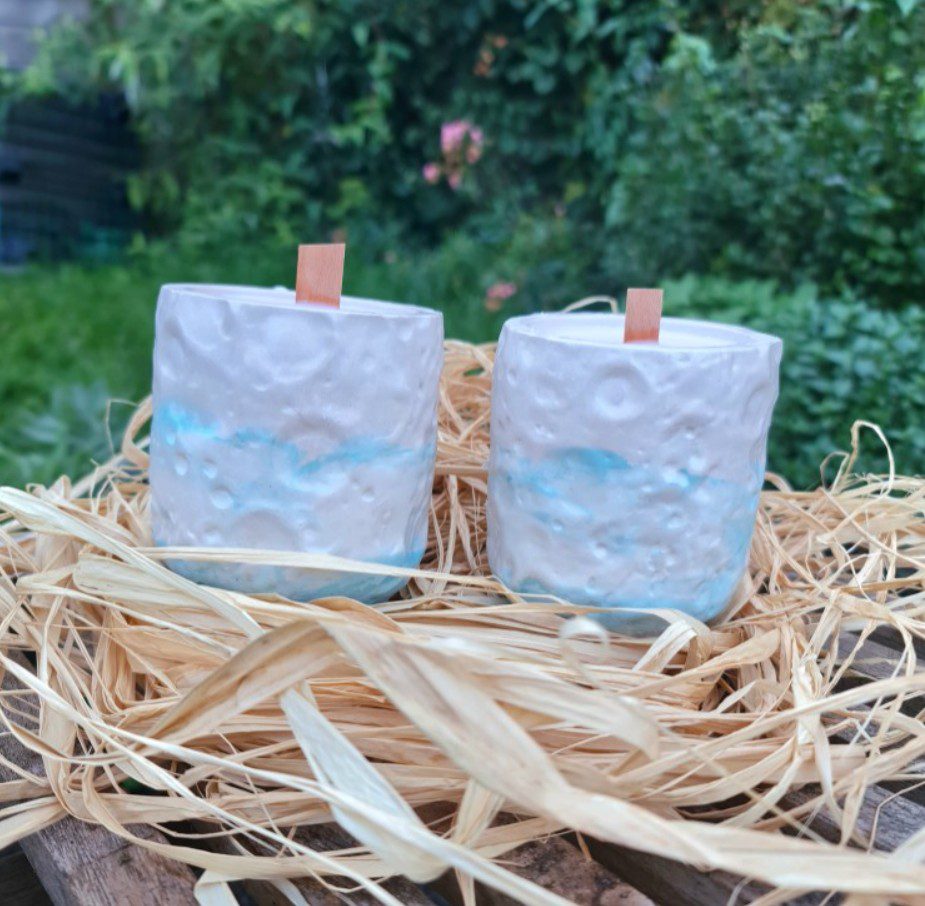 Handgemaakte kaarsen van soja wax - gips langere pot- oriëntaalse en intense geur - 220ml