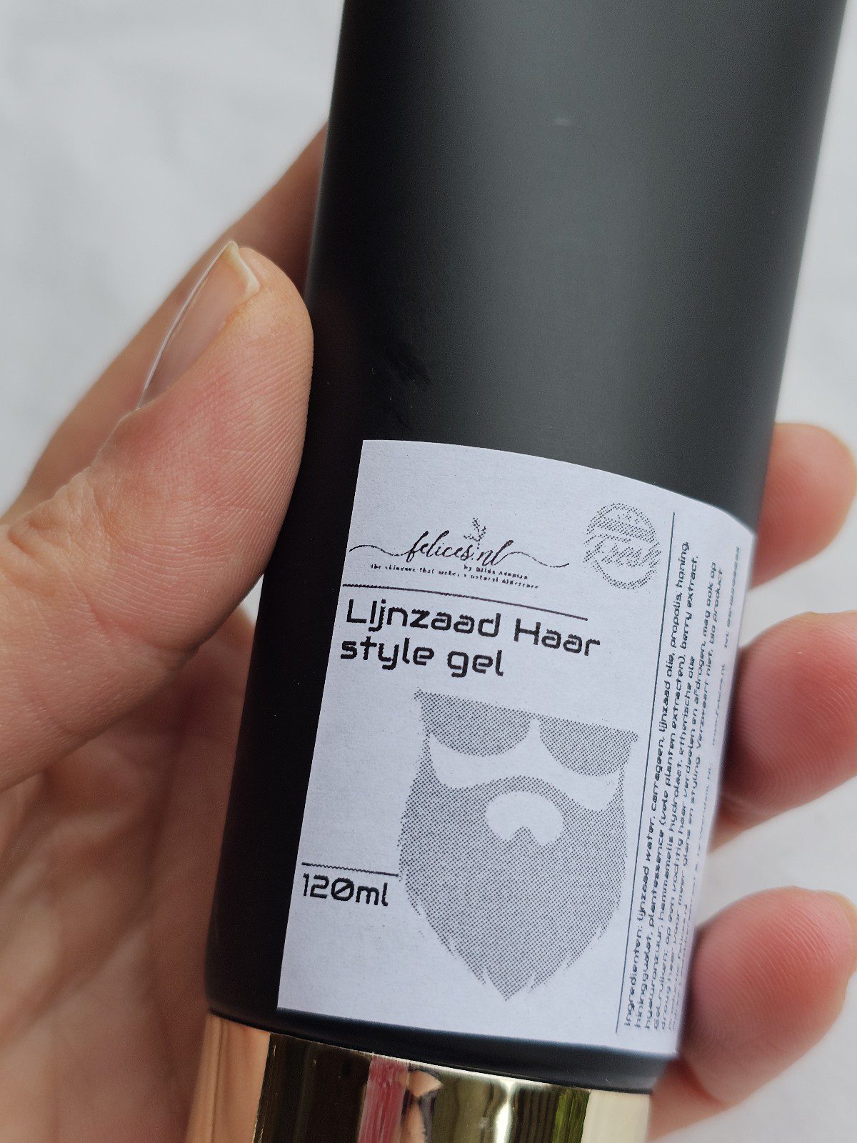 Heren bio haar styling gel - lijnzaad en honing fixerende haar gel - natuurlijke gel 120ml