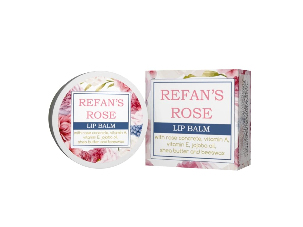 Refan biologische rozenolie lippenbalsem - verzacht de droge huid van de lippen - Bulgarije rozenolie 5ml