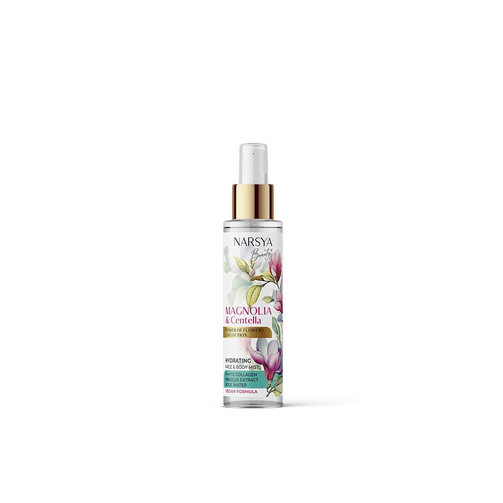 Heerlijke hydraterende geurende gezicht en lichaam mist - magnolia - roos en centella asiatica-extract 100 ml