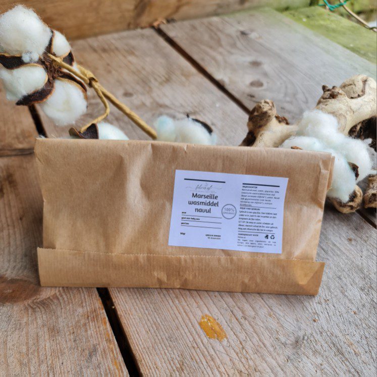 Organische Marseillezeep vlokken klaar voor afwas - navul - milieu vriendelijk - puur - schone was - baby was 80gr