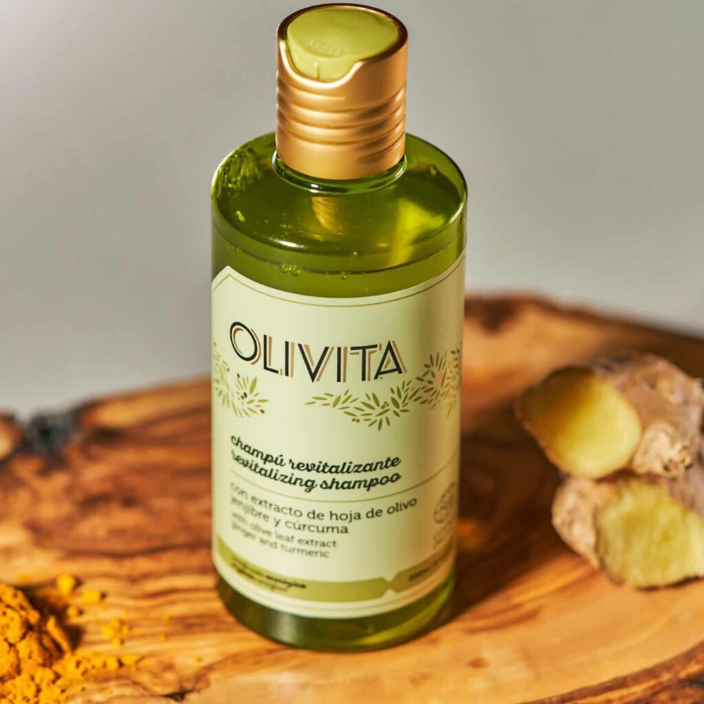 LaChinata Olivita Revitaliserende Shampoo - Sulfaatvrij - olijfolie - kokos - kurkuma - gember - glanzend haar 250ml
