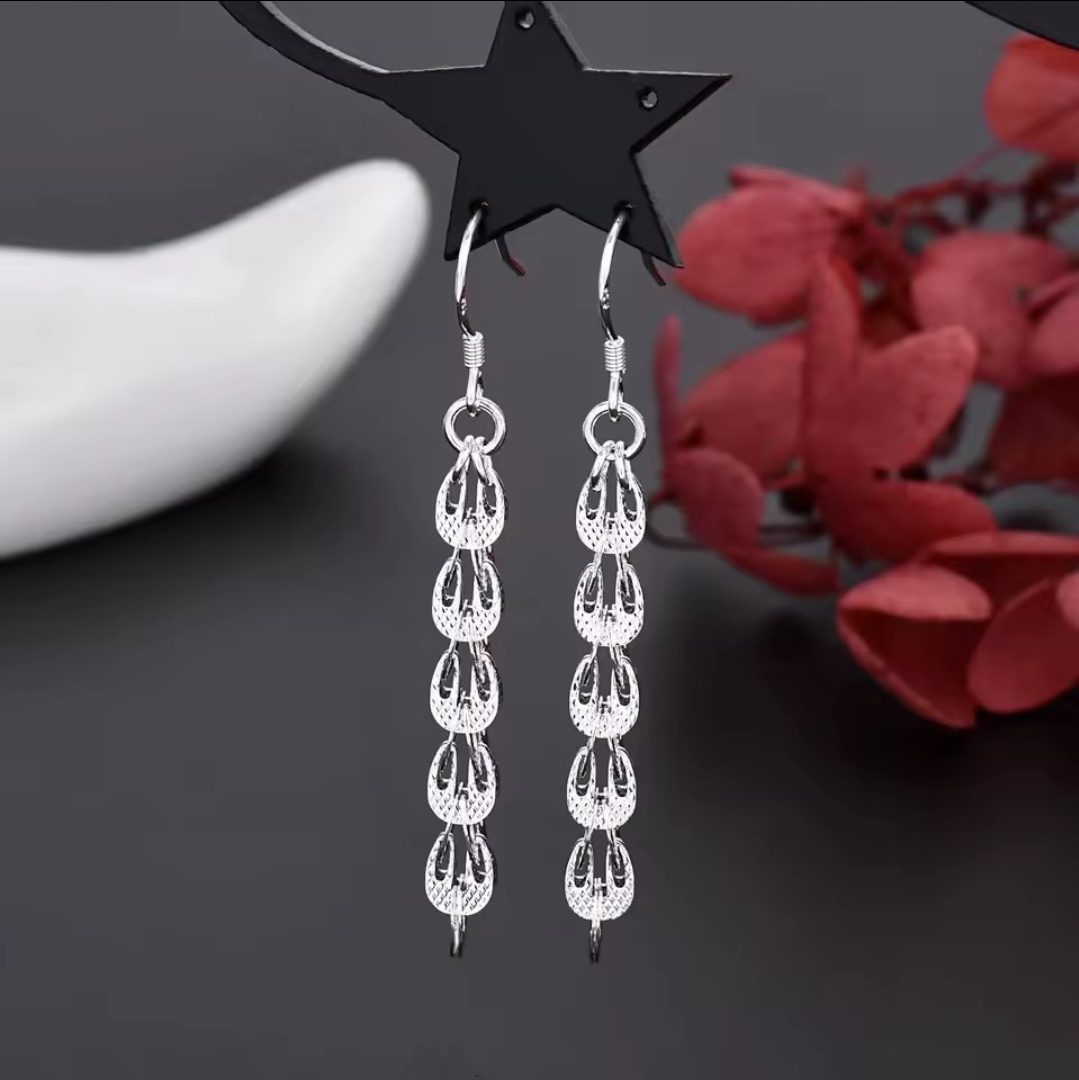 Zilver 925 hang oorbellen - elegante slingerende oorbellen 1 paar