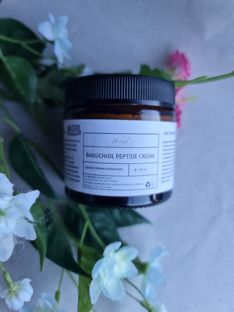 Biologische gezicht creme met peptides en bakuchiol – botox – lift de huid – strakke huid 60ml