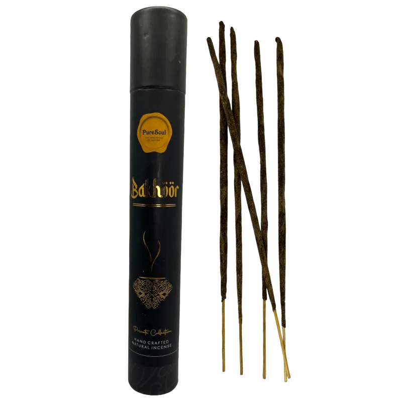 Pure Soul Bakhoor Wierook - Hoge kwaliteit Indiase handgemaakte wierook - exotische en ontspannende aroma 25gr.