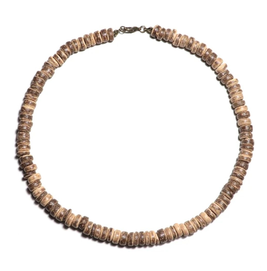 Handgemaakte heren sieraden set - ketting en armband - bamboe hout 2st - Afbeelding 4