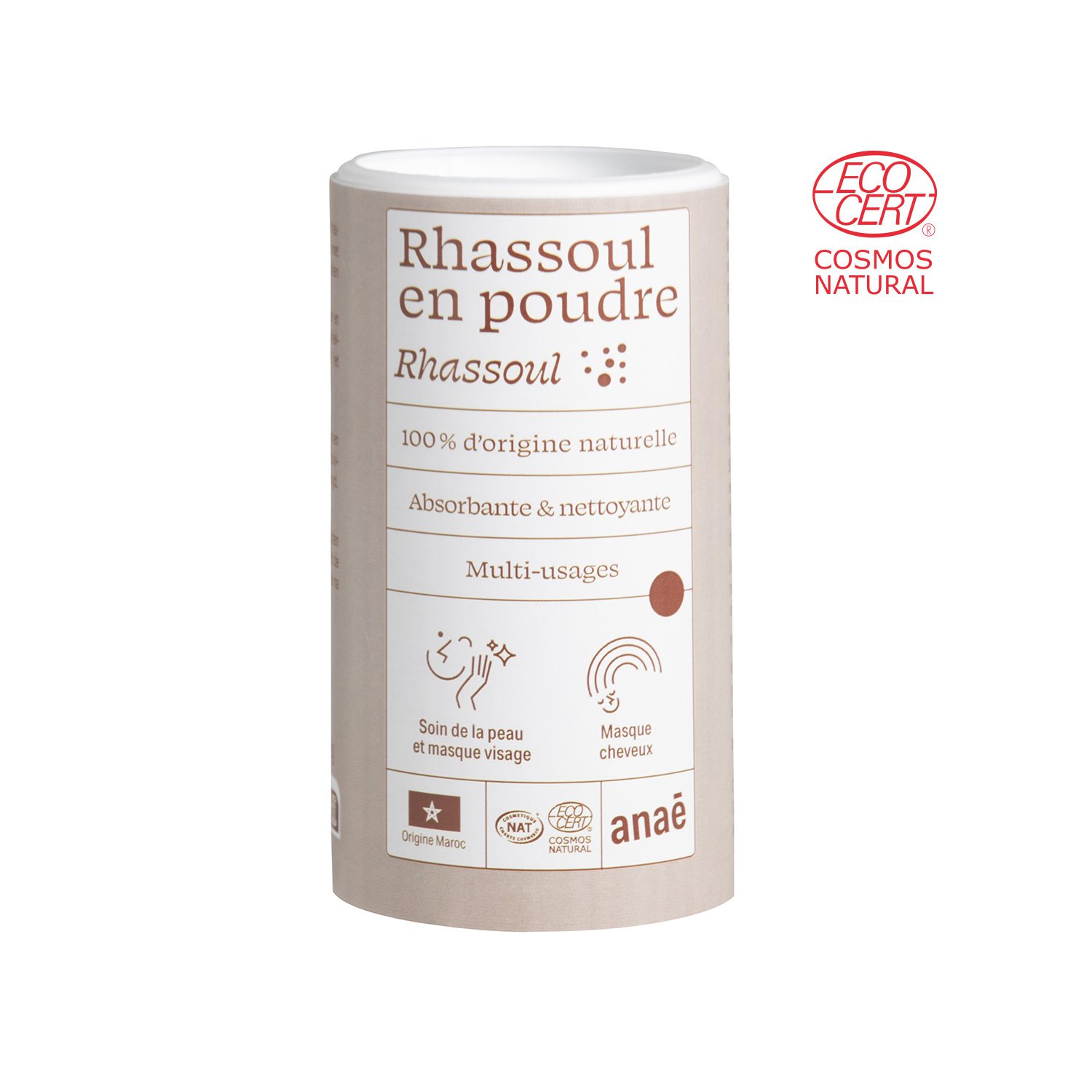 Eco Rhassoul poeder - hammam ritueel - huid masker - zuivert en exfoleert de huid 500gr