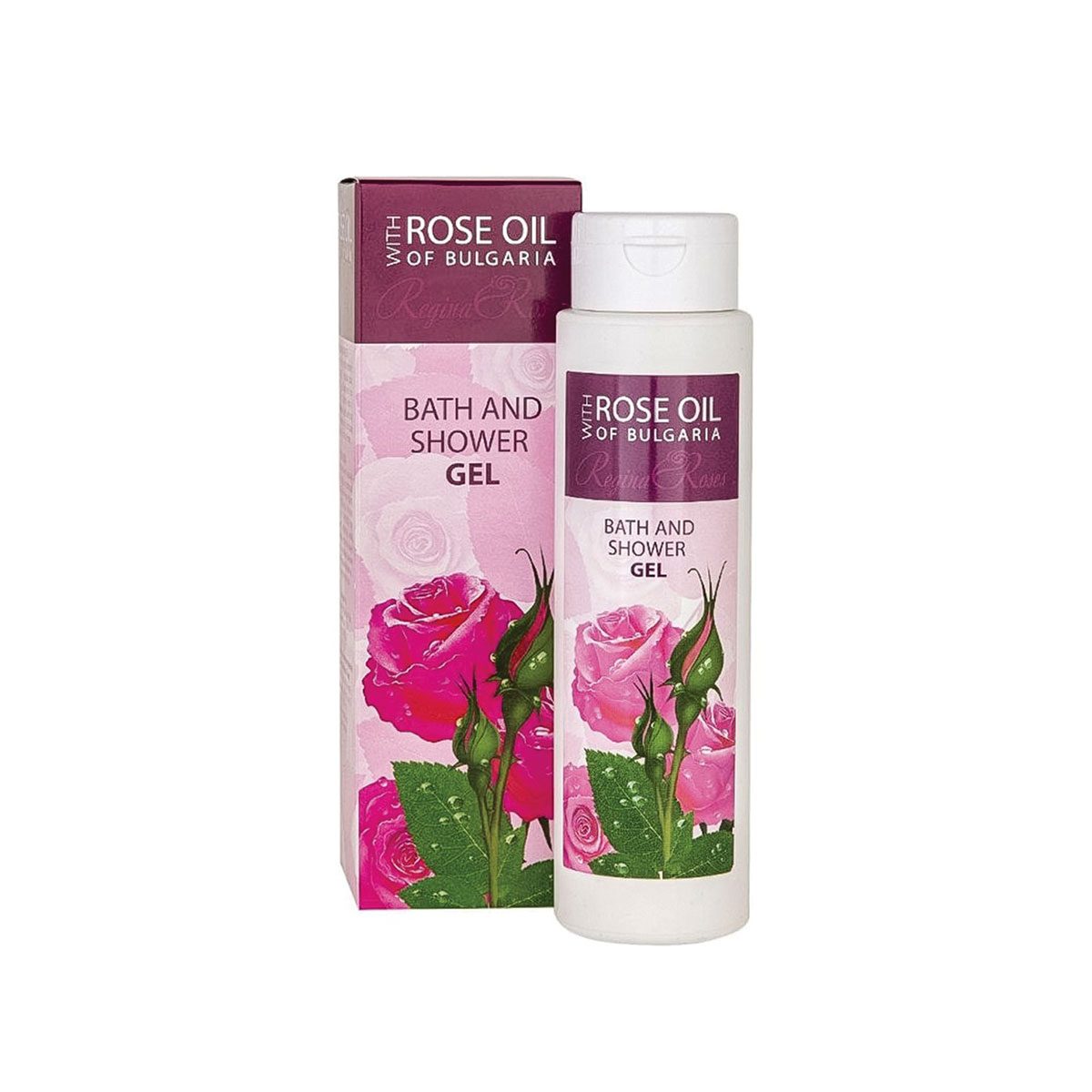 Luxe Bulgaarse rozen bad en douche gel - rozenolie - planten extracten - zachte geurend huid 250ml